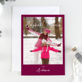 Modernes, trendiges Weihnachtsfest-Foto Feiertagskarte