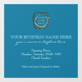 Modernes trendisches Aqua-Logo für Aquamarine kund Fensteraufkleber