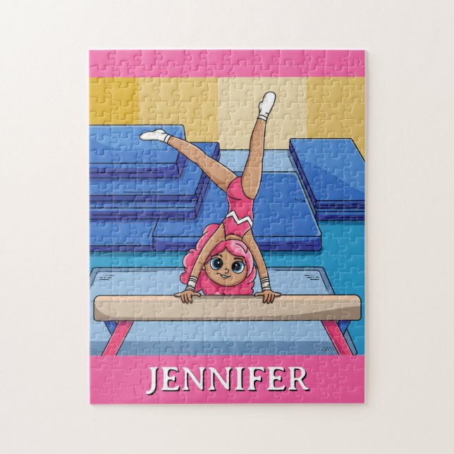 Modernes Trendsetter Personalisiert Gymnastik Gymn Puzzle (Vertikal)