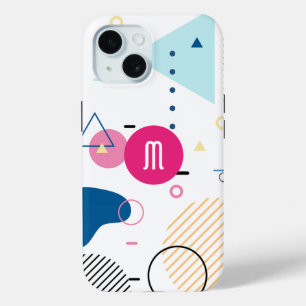 Modernes, trendy Abstrakt Geometric Art Monogram Case-Mate iPhone Hülle