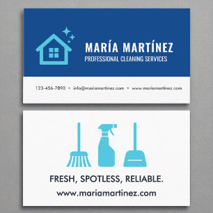 Modernes trendy Aqua Blue Clearing Services Logo Visitenkarte