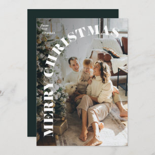 Modernes trendy Arched Frohe Weihnachten Familie F