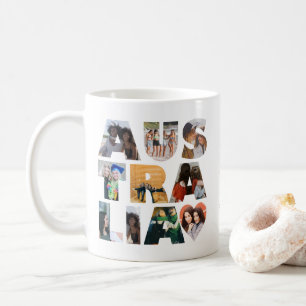 Modernes Trendy AUSTRALIA Herz 10 FotoCollage Kaffeetasse