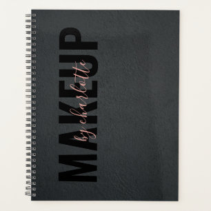 Modernes Trendy Black Pink Terminologiebuch Planer