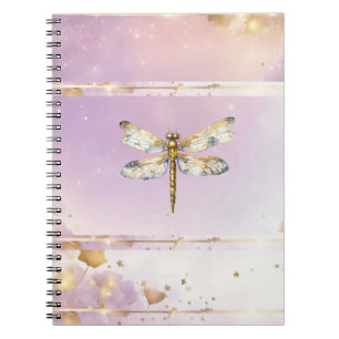 Modernes Trendy Dragonfly Spiral Foto Notebook Notizblock
