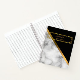 Modernes Trendy Elegante Marble Gold Notizbuch