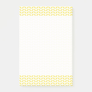 Modernes Trendy Gelb verlässt Muster Post-it Klebezettel