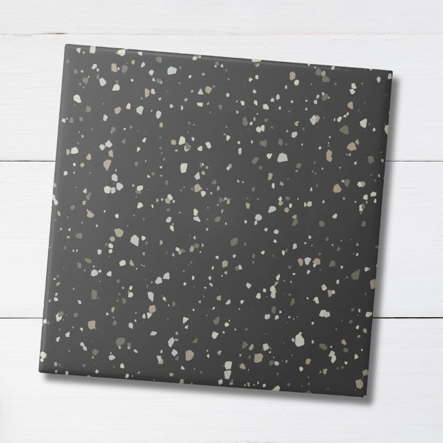Modernes trendy Gray Terrazzo Muster Fliese (Von Creator hochgeladen)