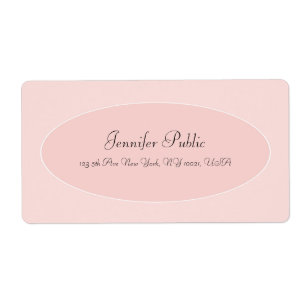 Modernes, trendy Handwriting-Skript Blush Pink Whi