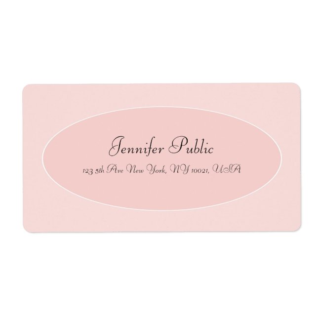 Modernes, trendy Handwriting-Skript Blush Pink Whi (Vorne)