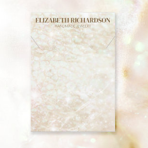 Modernes Trendy Luxury Elegantes Cream Juwelier Di Visitenkarte