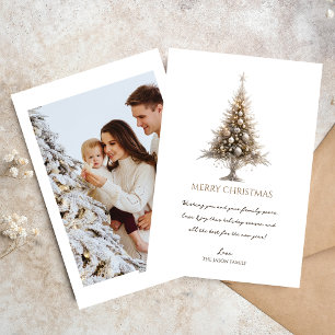 Modernes Trendy Minimalistisch Frohe Weihnachts-Fo Feiertagskarte