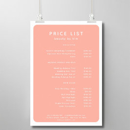 Modernes, trendy, Salon Price List Poster
