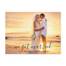 Modernes trendy Script-Foto Wir Got Verheiratet