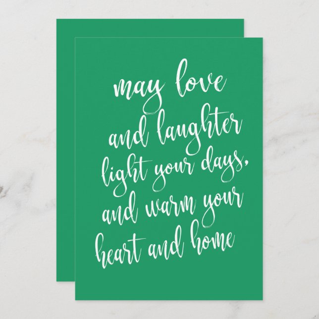 Modernes trendy St Patrick's Day Party Einladung (Vorne/Hinten)