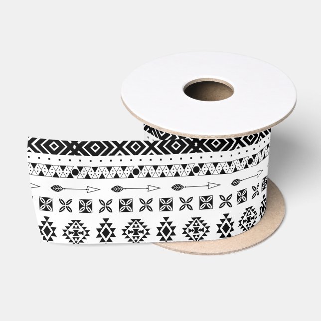 MODERNES TRIBAL PATTERN Ribbon Satinband (Spule)