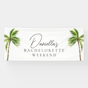 Modernes Tropical Palm Bachelorette Wochenende Banner