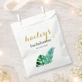Modernes Tropical Palm Bachelorette Wochenende Geschenktütchen