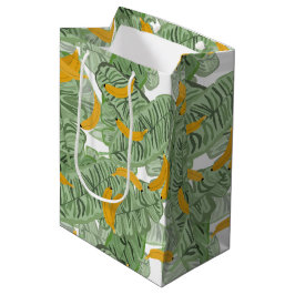 Modernes tropisches Bananengrün Mittlere Geschenktüte