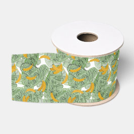 Modernes tropisches Bananengrün Ripsband