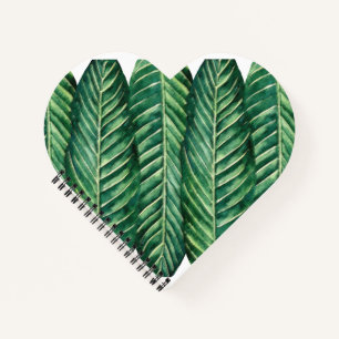 Modernes, tropisches, langblättriges Design Notizbuch