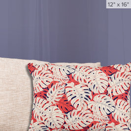 Modernes tropisches Monstermuster Dekokissen