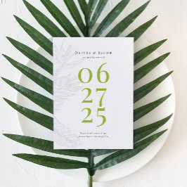 Modernes tropisches Save the Date Einladung