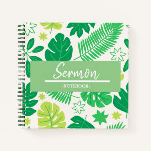 Modernes tropisches Sermon-Notebook Notizbuch