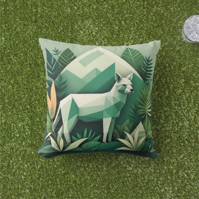 Modernes tropisches Tierkissen - geometrisch niedr Kissen (Golfball-Marker)