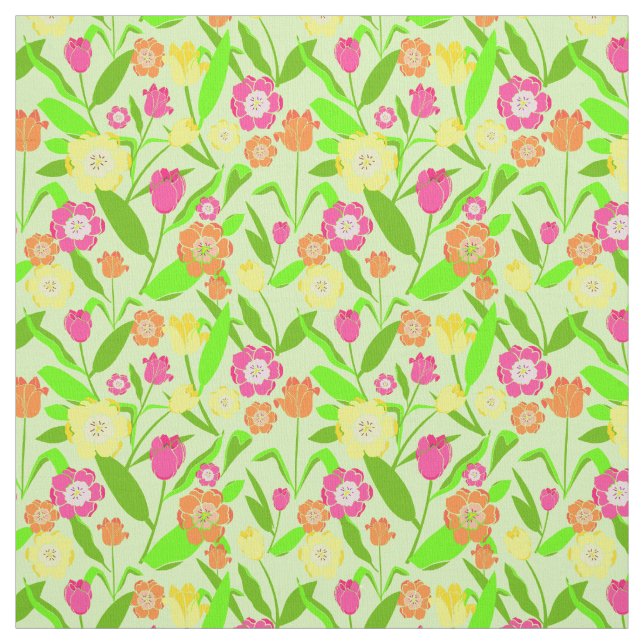 Modernes Tulip-Blume-Muster Stoff (Muster)