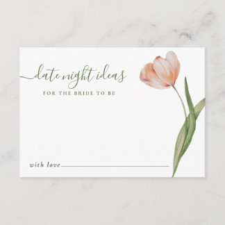 Modernes Tulip Date Night Ideas Brautparty Begleitkarte