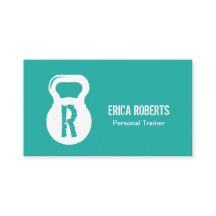 Modernes Türkis-Fitness Personal Trainer Monogramm