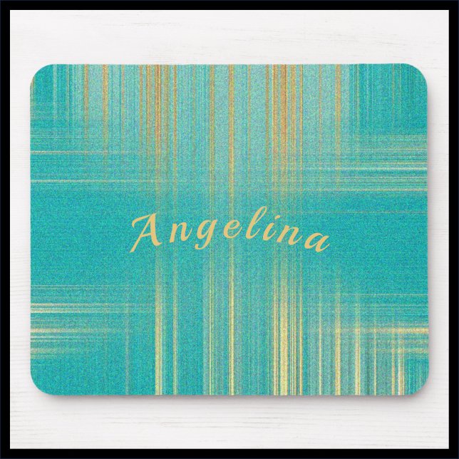 Modernes Türkis und Gold Mousepad (Von Creator hochgeladen)