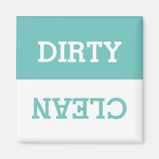 Modernes türkisfarbenes Dirty/sauberes Magnet für