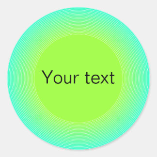 Modernes türkisfarbenes und grünes Design Runder Aufkleber