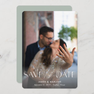 Modernes Typografie-Foto QR-Code Hochzeit Save The Date