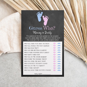 Modernes Typografie Gender Reveal Party! Raten Sie