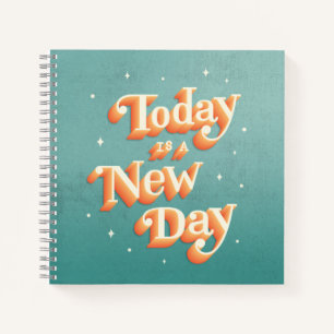Modernes Typografie Zitat Spiral Notebook Notizbuch