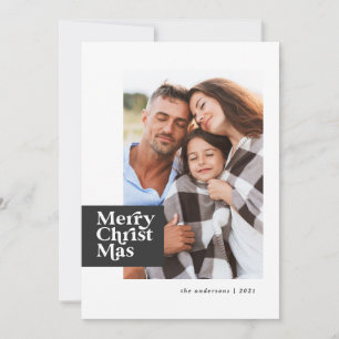 Modernes typografisches elegantes Weihnachtsgesche Feiertagskarte