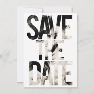 MODERNES TYPOGRAFISCHES FOTO SAVE THE DATE EINLADUNG