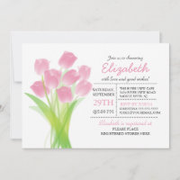 Modernes typografisches Pink-Tulip-Brautparty
