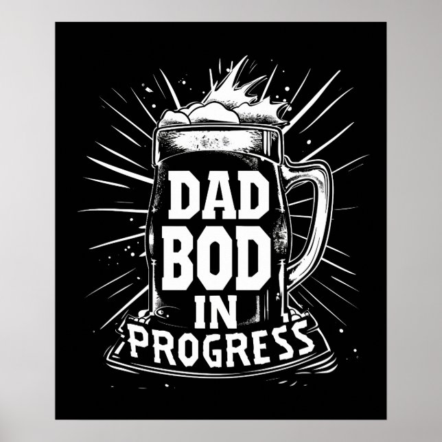 Modernes Typografy Poster - "Ad Bod in Progress" (Vorne)