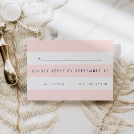 Modernes UAWG mit Blush Strip RSVP Karte