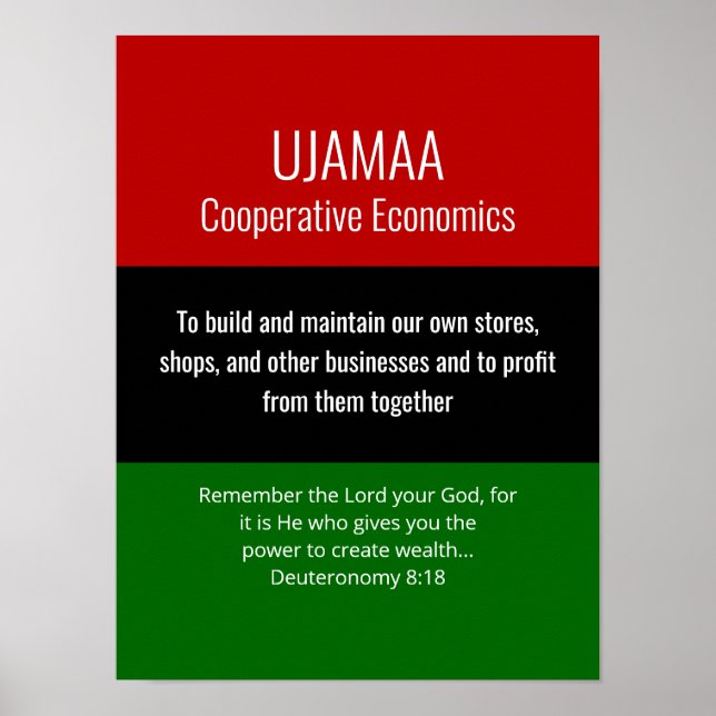 Modernes UJAMAA Christlich Kwanzaa Poster (Vorne)