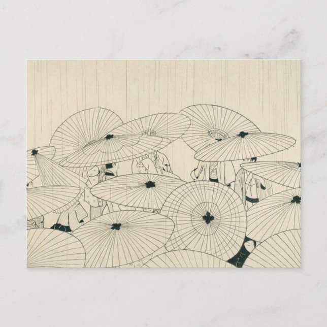 Modernes Ukiyos von Komura Settai Postkarte (Vorderseite)