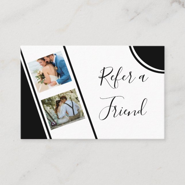 Modernes und Berufliches Fotograf  Empfehlungskarte (Vorderseite)