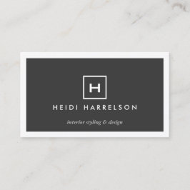 MODERNES UND EINFACHES BOX-LOGO MIT IHREM ANFANG/M VISITENKARTE