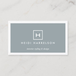 MODERNES UND EINFACHES BOX-LOGON IN SLATE BLUE VISITENKARTE