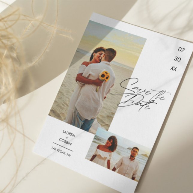 Modernes und einfaches Foto Save the Date Einladun Einladung (Von Creator hochgeladen)