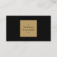 MODERNES UND EINFACHES GOLD-BOX-LOGO AUF SCHWARZ